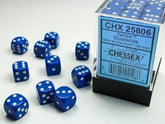 CHESSEX - Dados Opaque Blue/White 12mm c/36 - Gamesmart